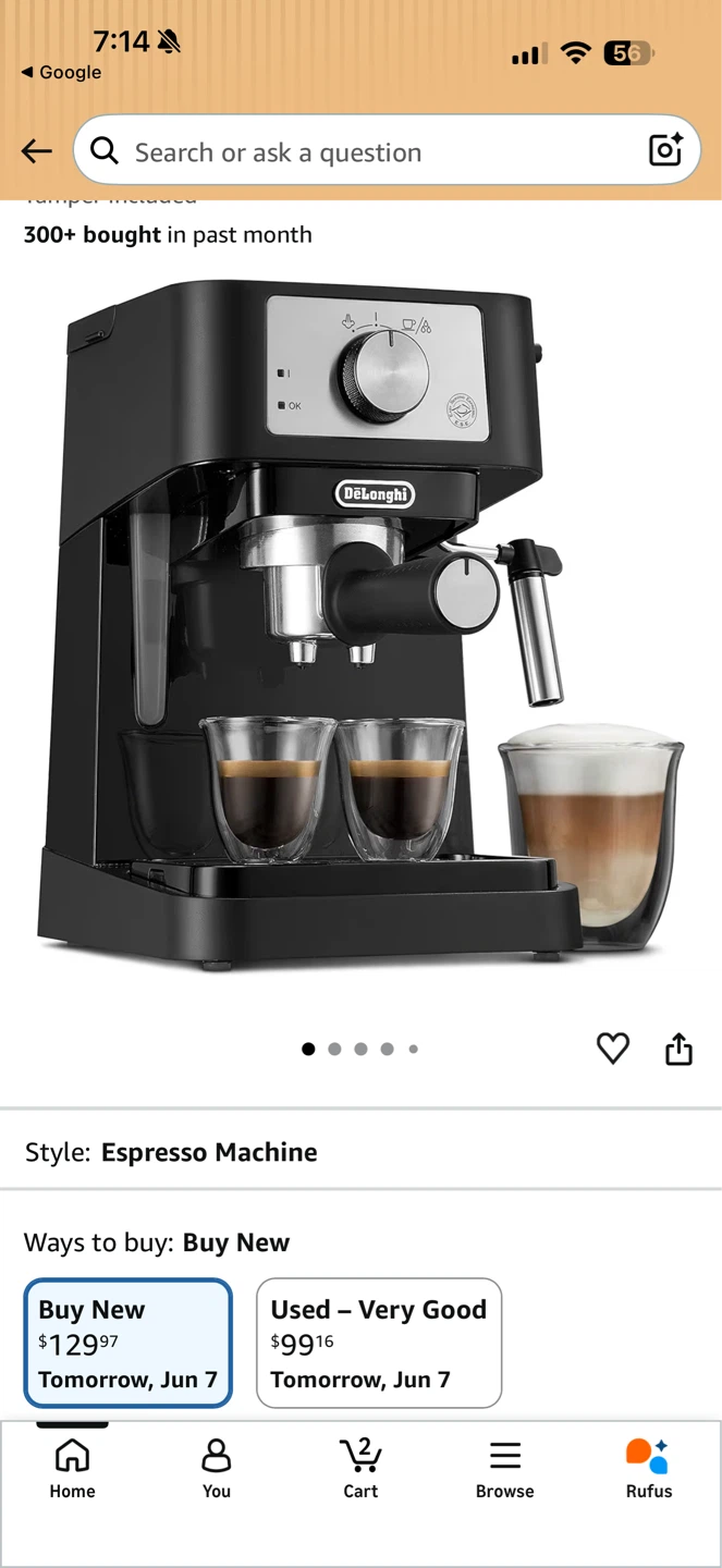 Brand New DeLonghi Stilosa Espresso and Cappuccino Maker - photo 5
