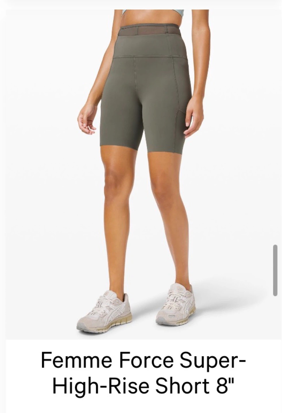 Lululemon Femme Force Super-High-Rise Short 8" Size 6