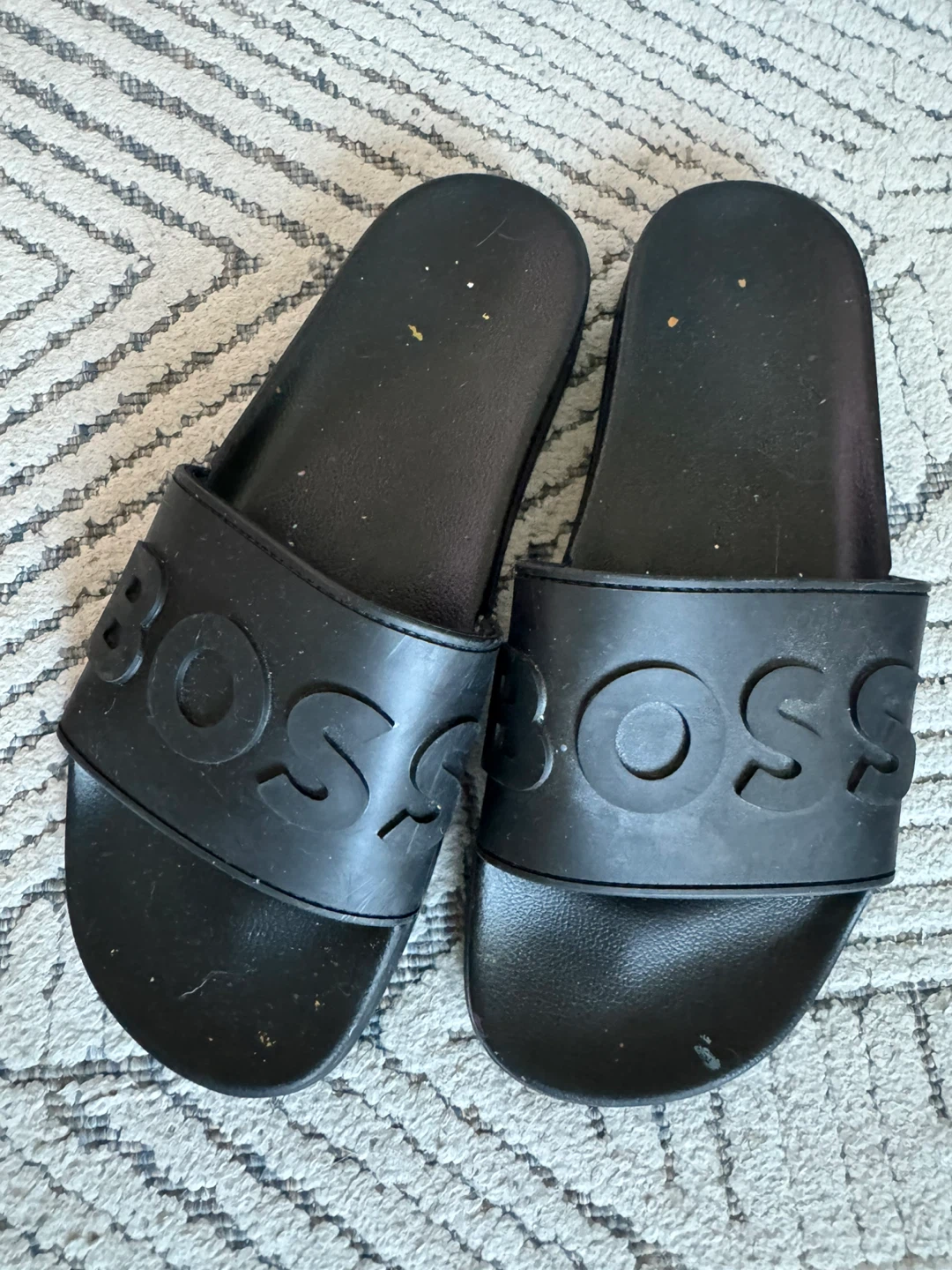 BOSS Black Slide Sandals