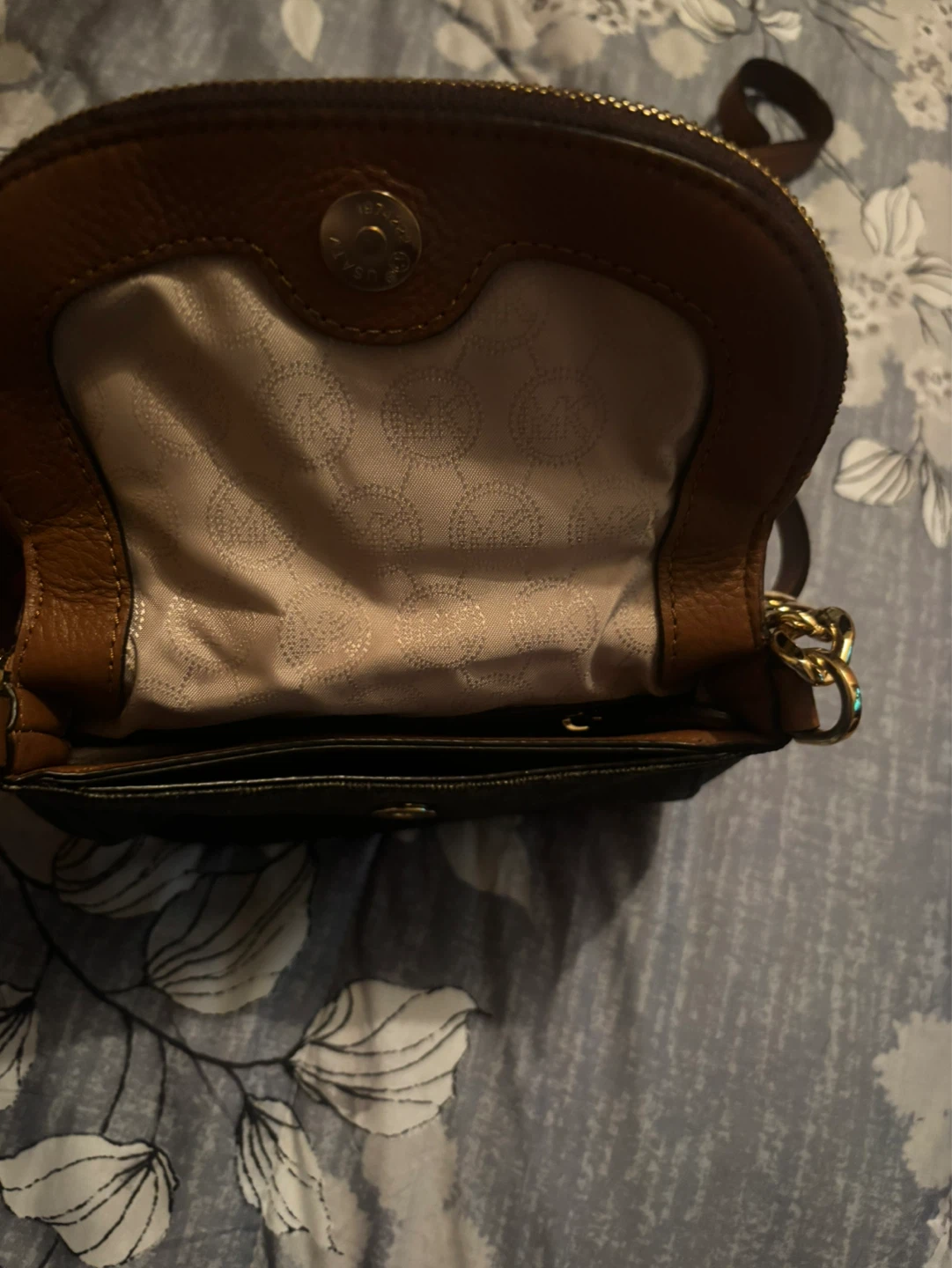 Michael Kors Small Brown Signature Logo Crossbody Bag - photo 5