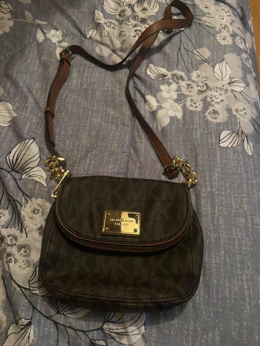 Michael Kors Small Brown Signature Logo Crossbody Bag - photo 2