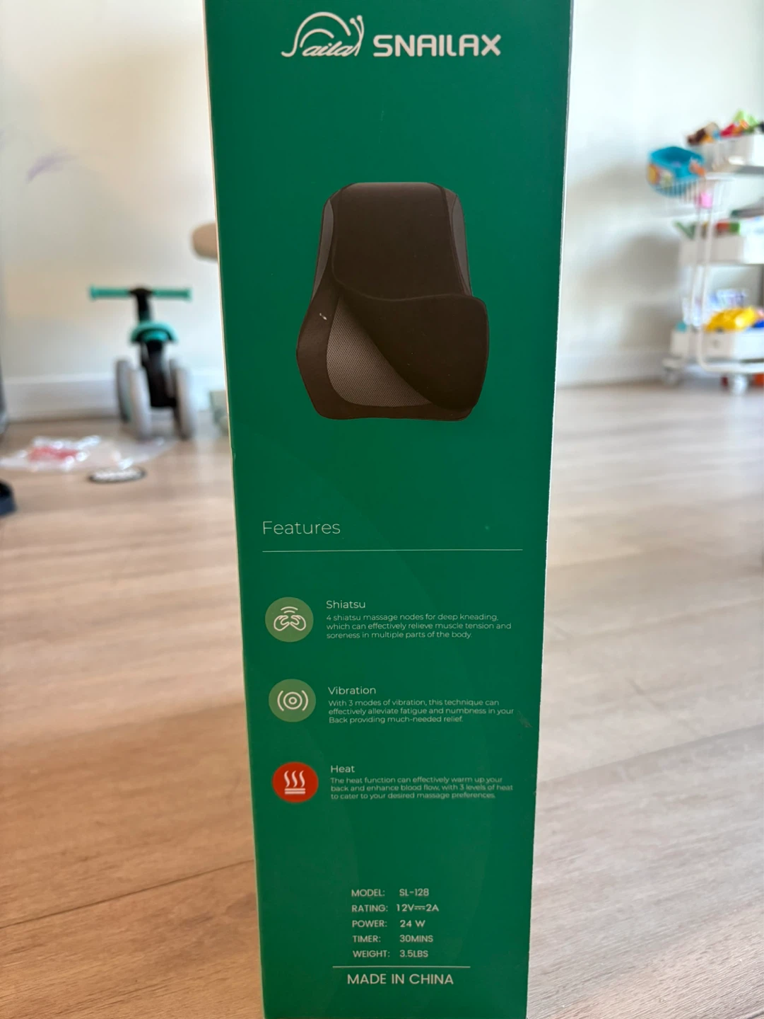 Snailax Shiatsu Massage Pillow with Heat - photo 2