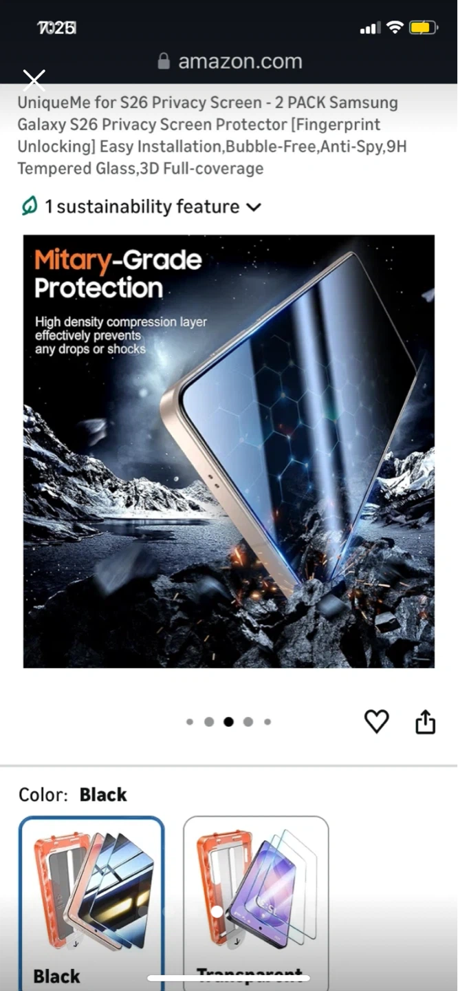 UniqueMe Privacy Screen Protector for Samsung Galaxy S26 - photo 4