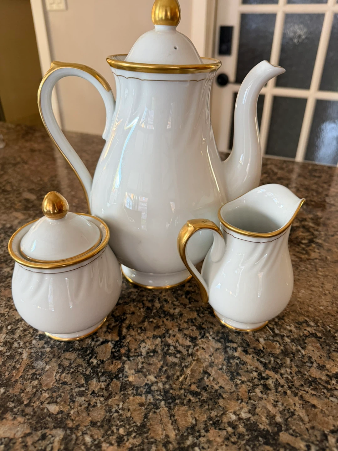 Fitz and Floyd "Orléans Blanc" Fine Porcelain Tea Set