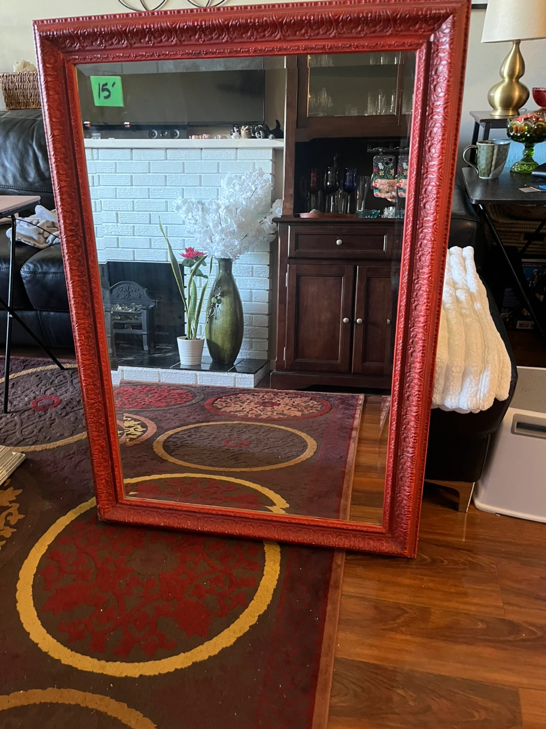 Red Ornate Mirror