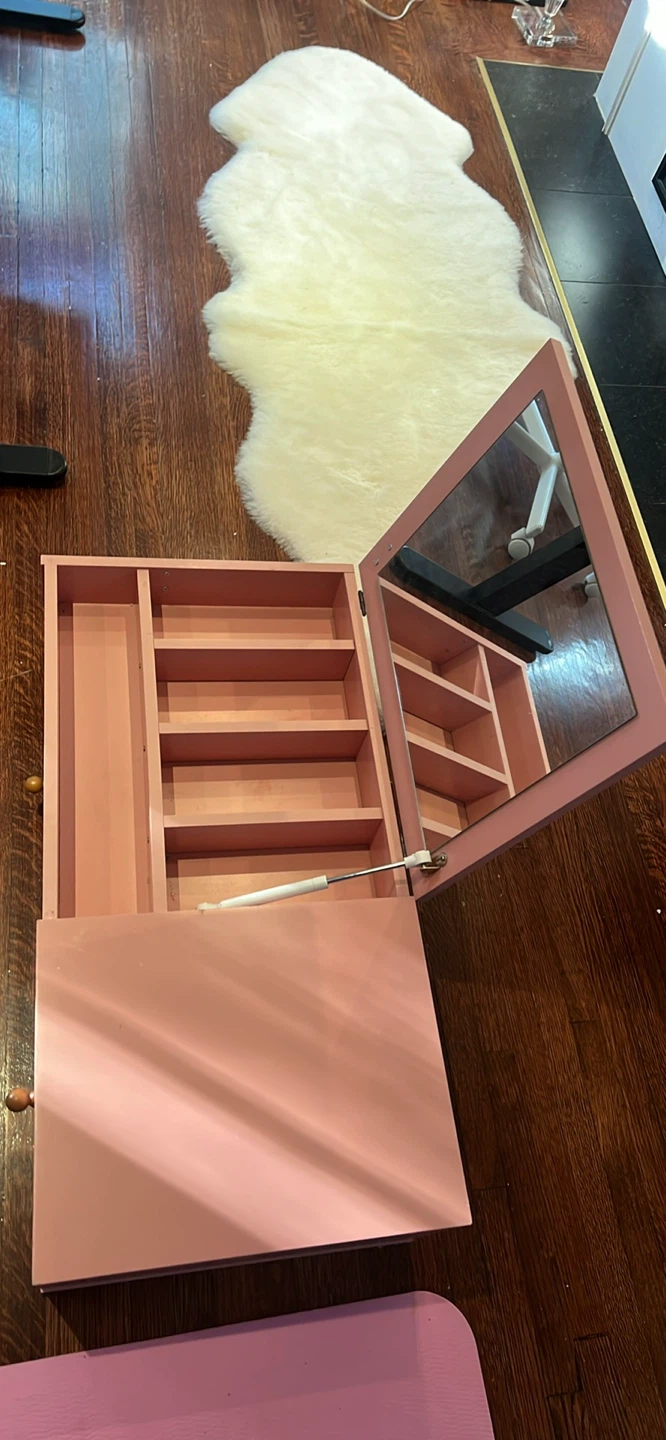 Pink Jewellery Box with Mirror - photo 2