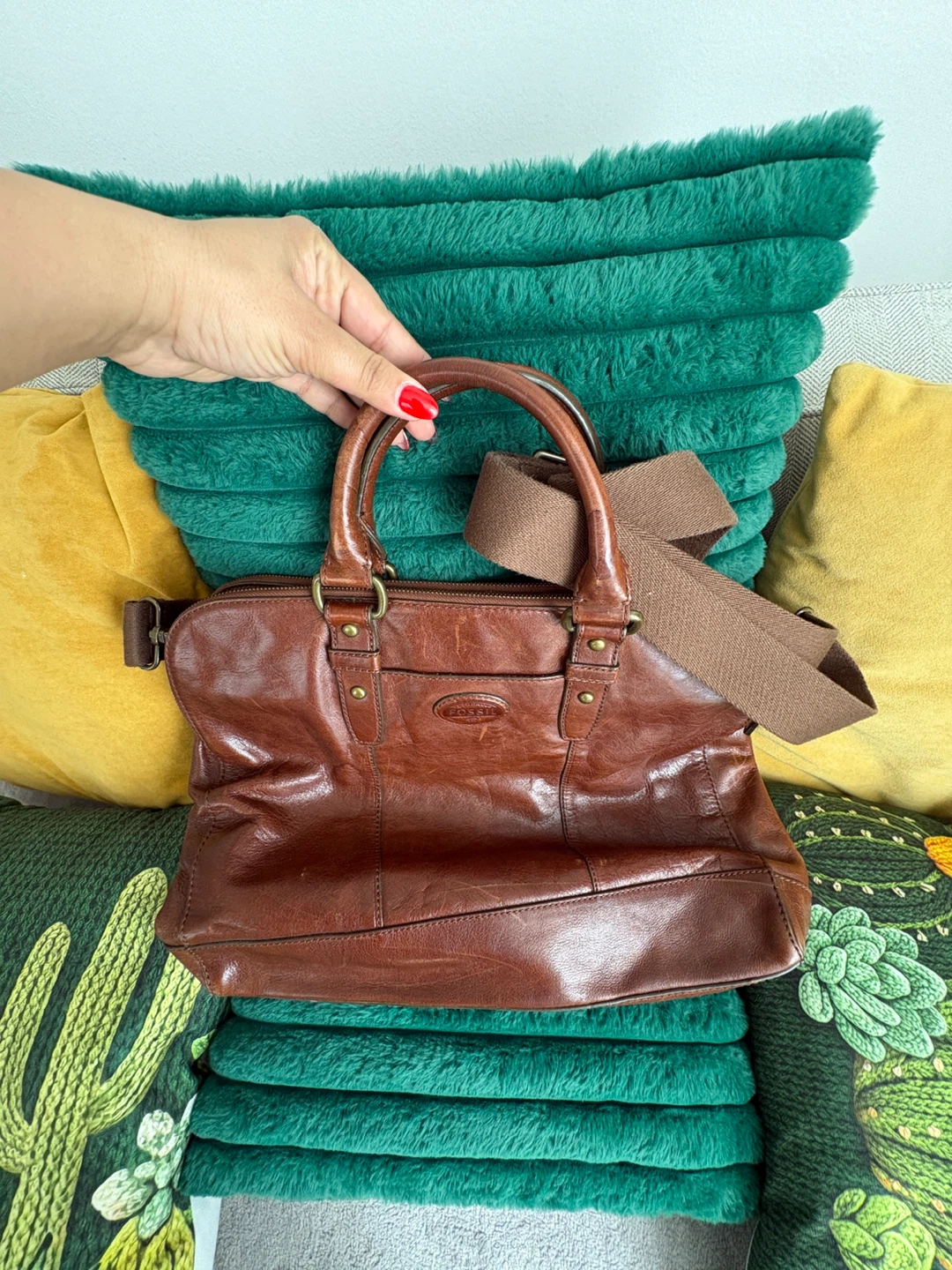 Fossil Brown Leather Handbag - photo 2