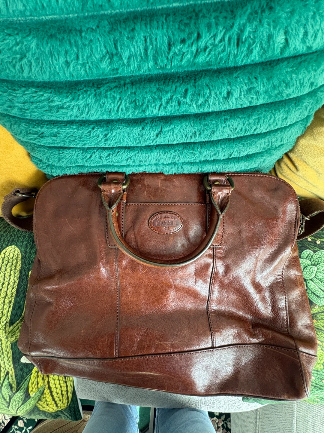 Fossil Brown Leather Handbag