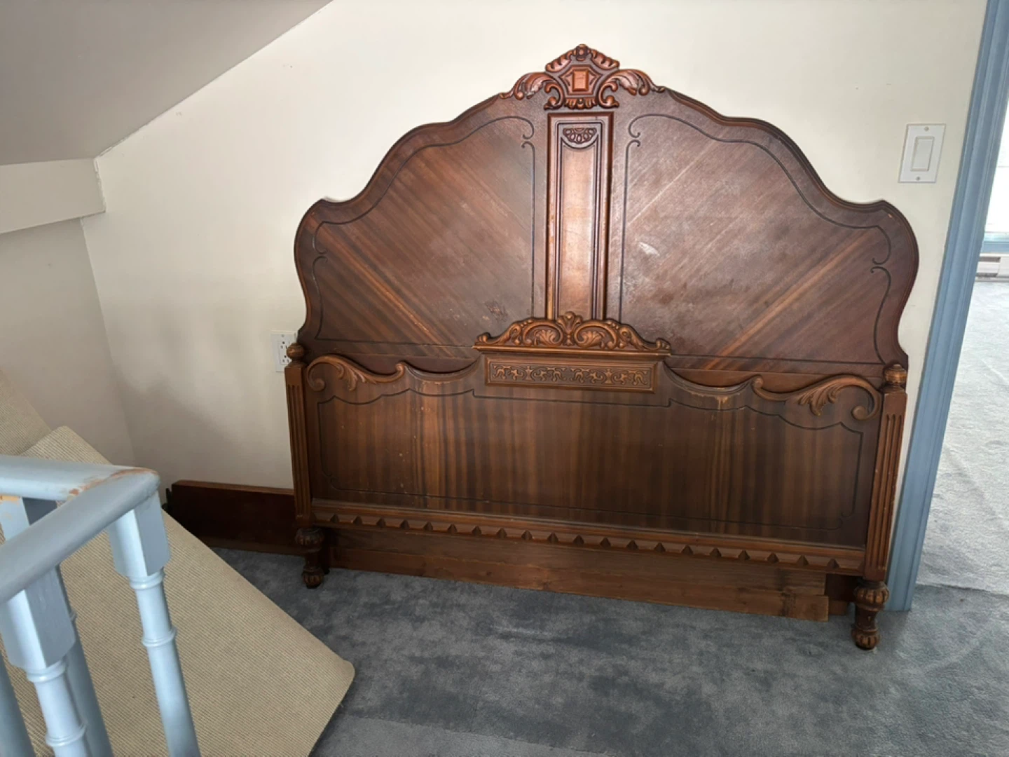 Antique Wooden Headboard - photo 2