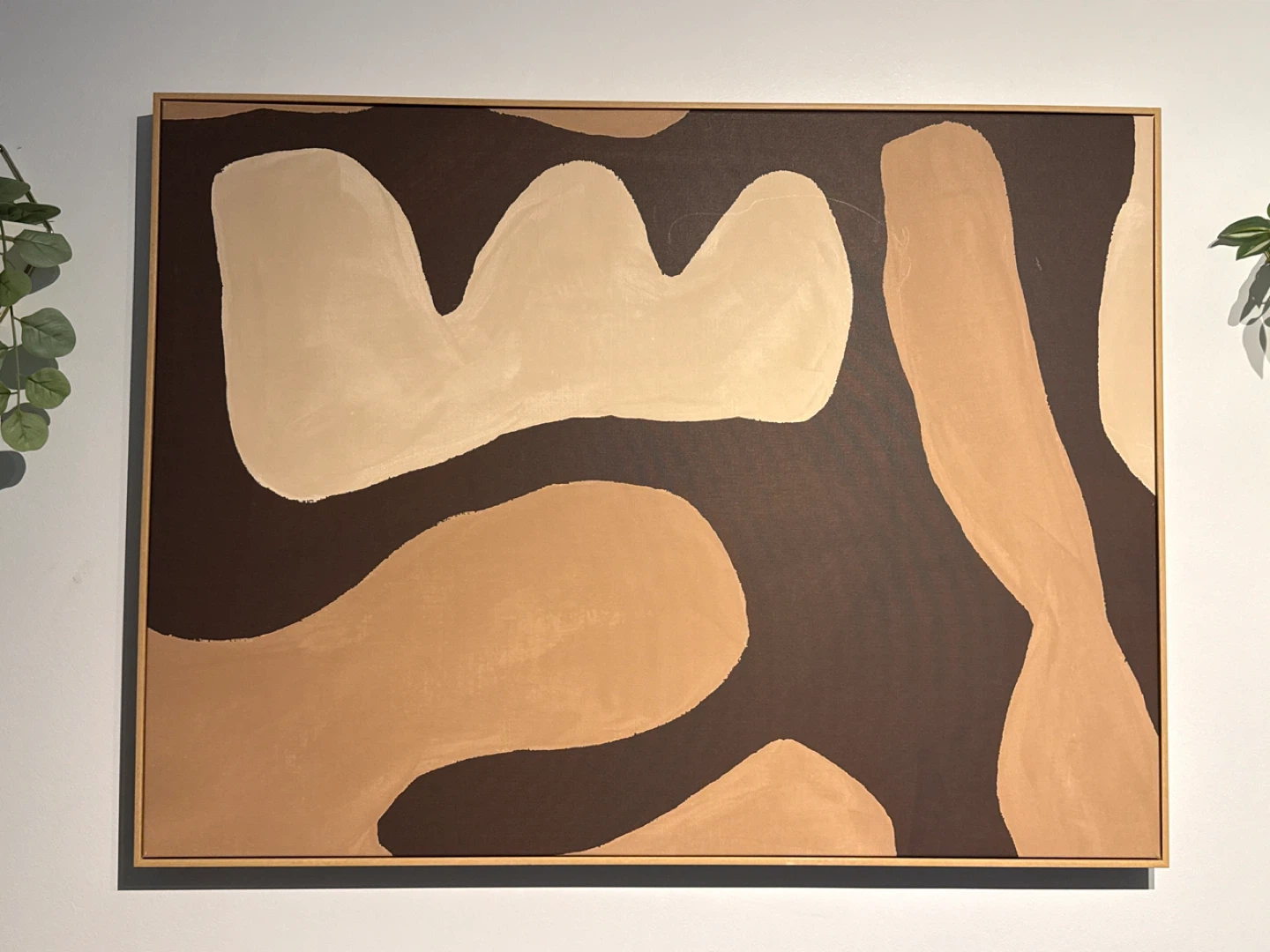 Abstract Art Print with two umbra hanging pots - photo 2
