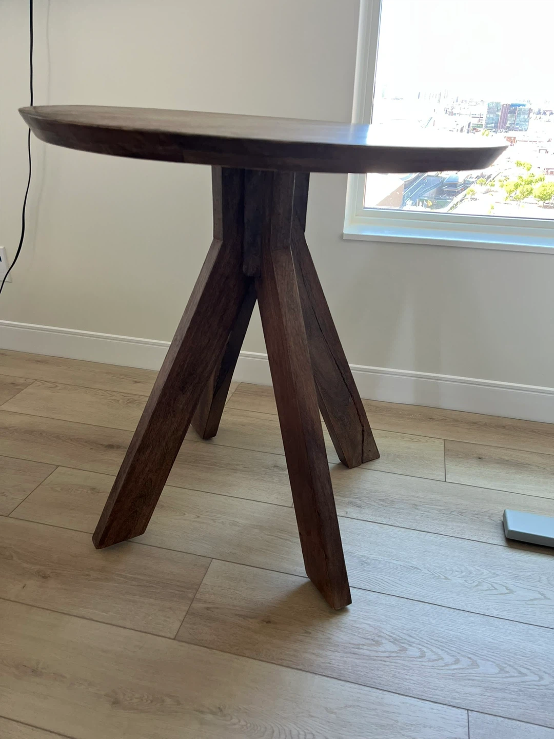 Wooden Round Side Table - photo 2