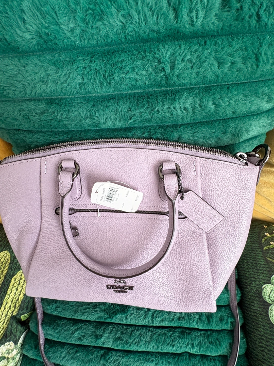 Coach Pebble Leather Satchel - Lavender - photo 5