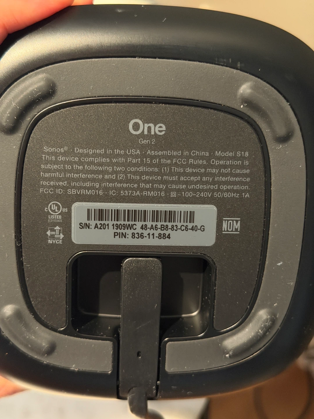 Sonos One Gen 2 Smart Speaker - photo 4