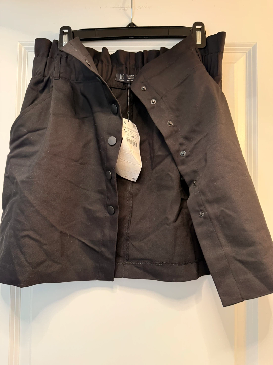 ZARA Women’s Black Paperbag Waist Skirt - photo 3