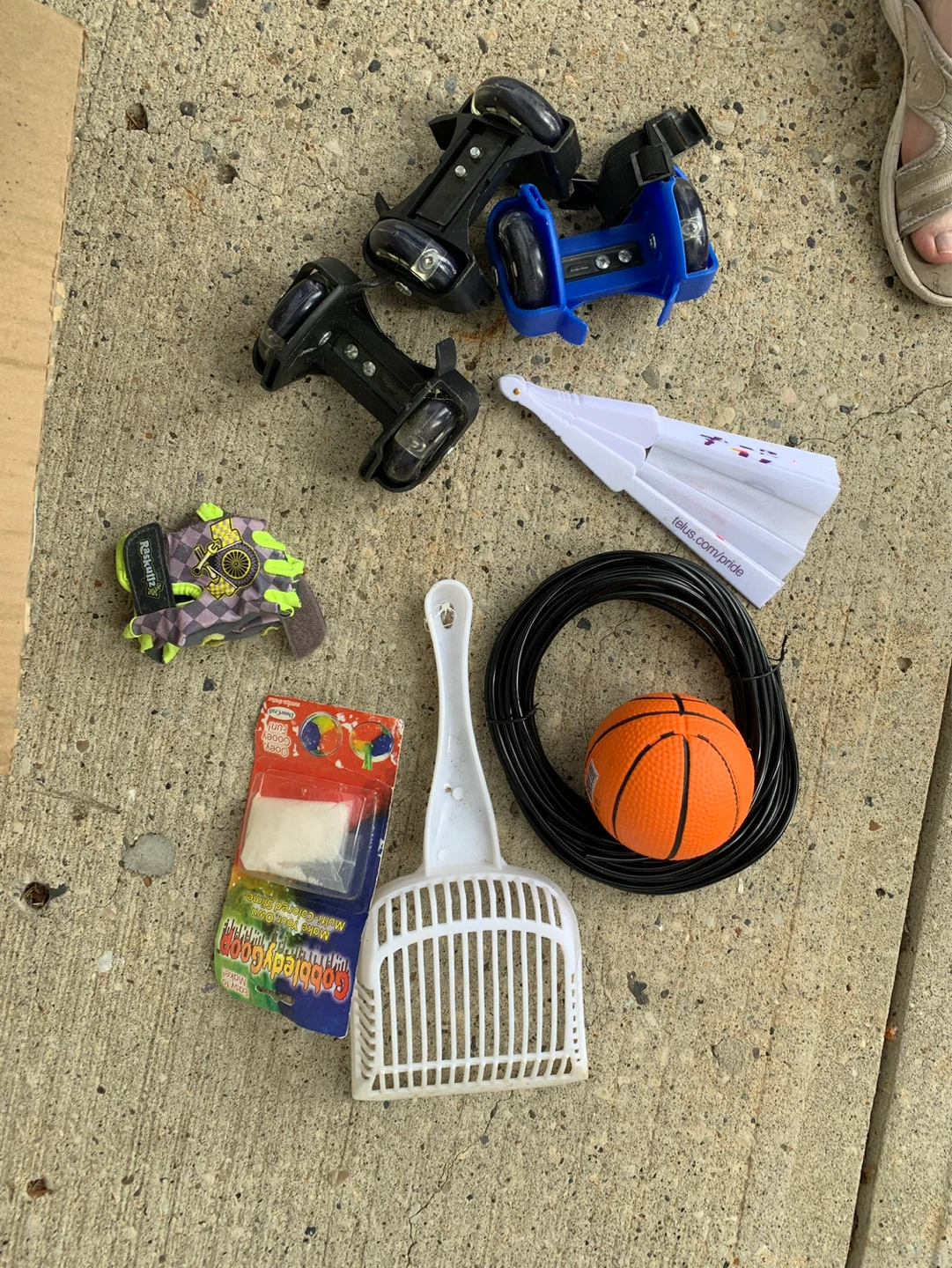 Assorted Kids' Items: Roller Skates, Basketball, Slime Kit, etc.
