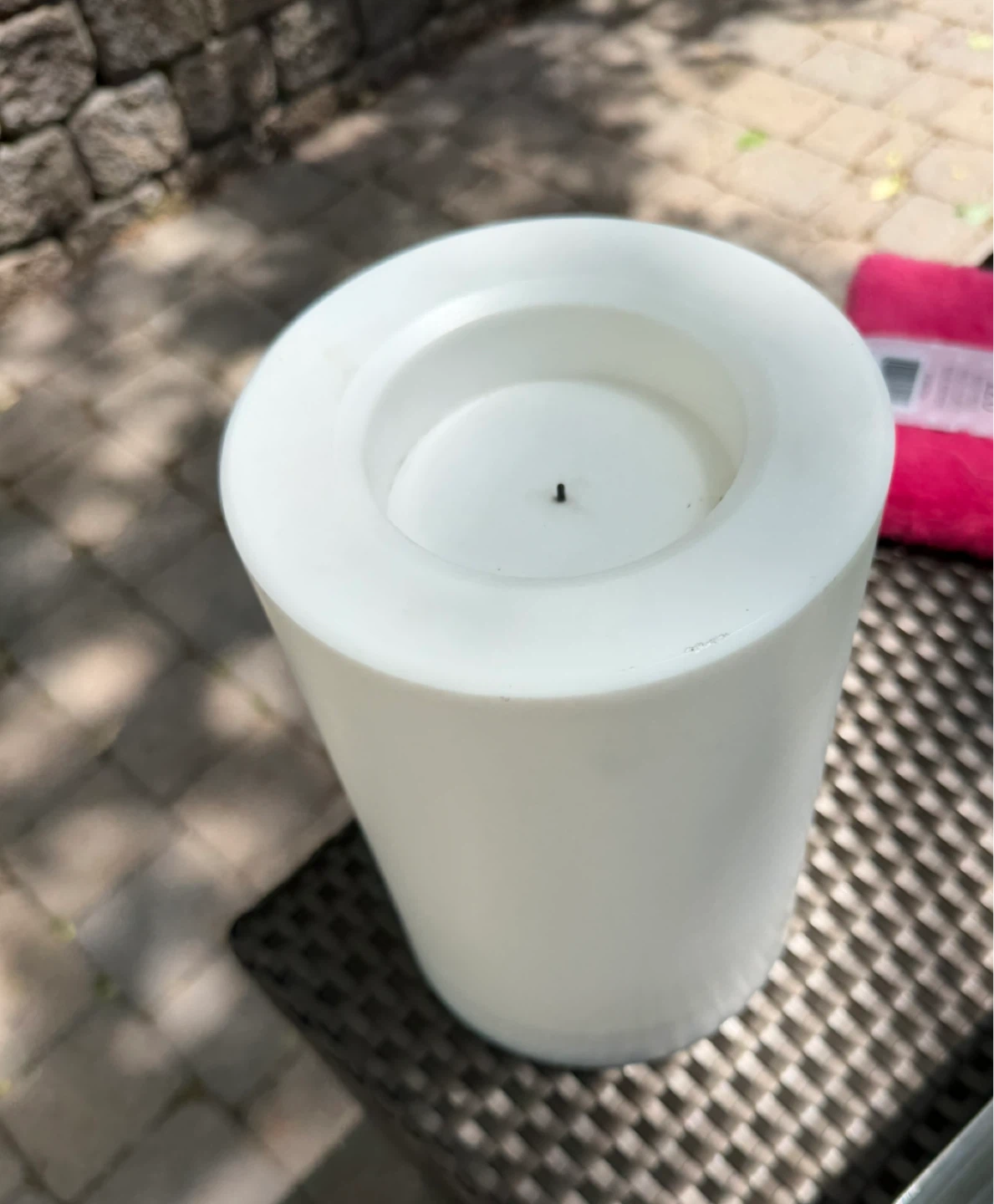White Pillar Candle