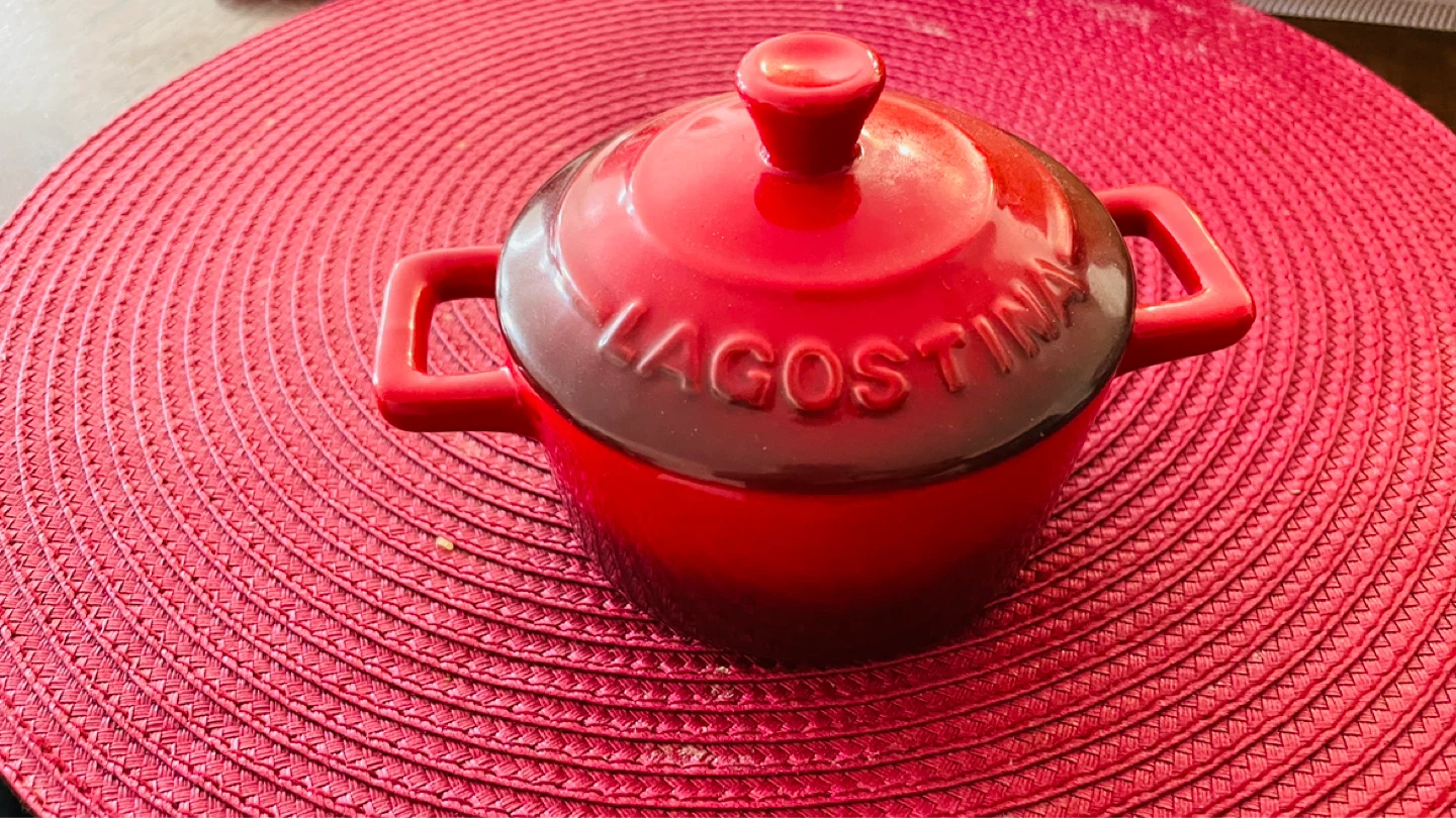 Lagostina Red Round Casserole Dish with Lid