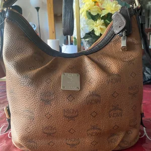 MCM Brown Monogram Hobo Bag
