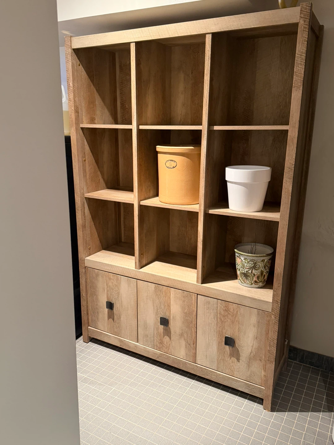 Wood Bookshelf with Cabinet Doors - photo 3
