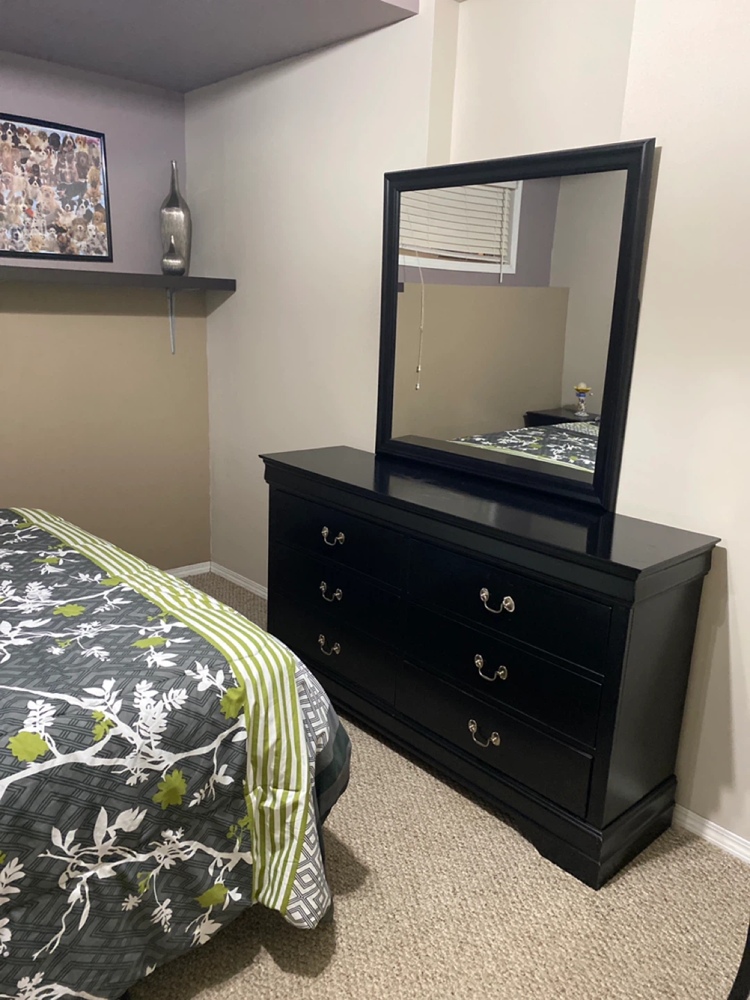 Black Bedroom Set with 2 night table and dresser - photo 2