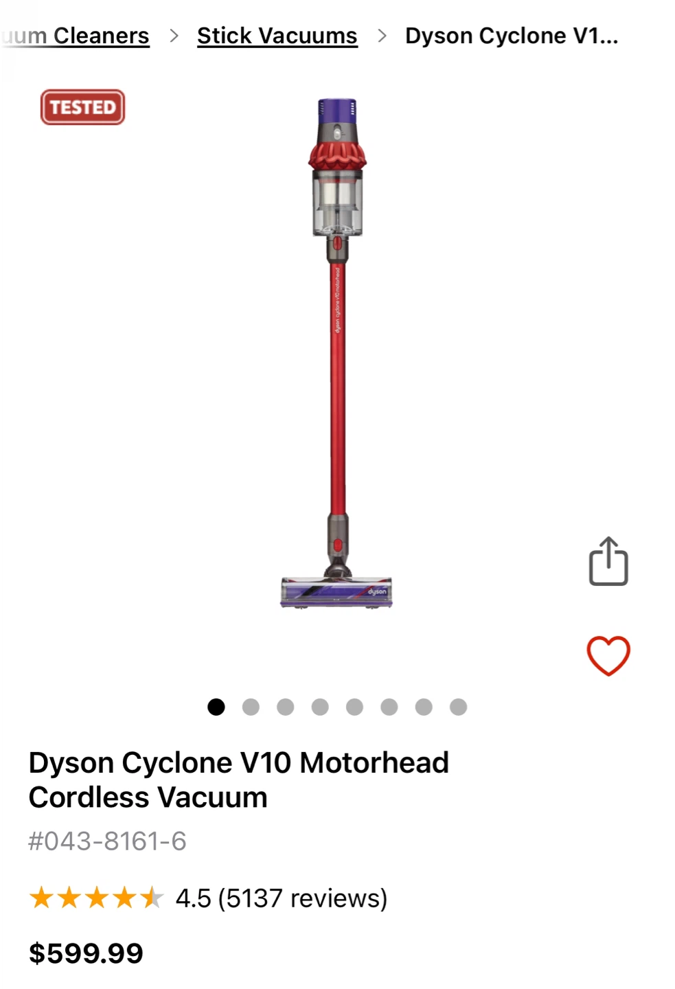 Dyson Cyclone V10 Motorhead Cordless Vacuum - photo 2