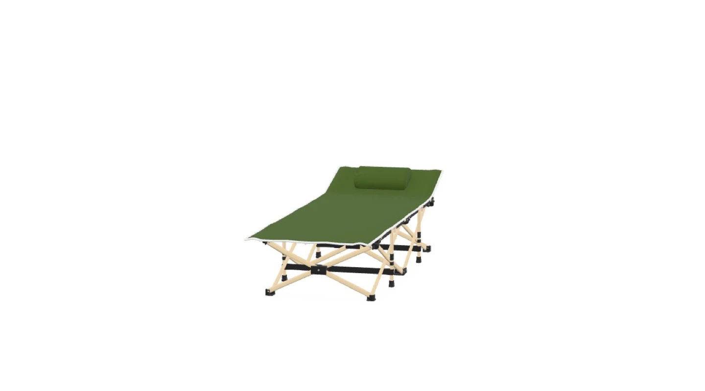 Green Camping Cot with Pillow - photo 3