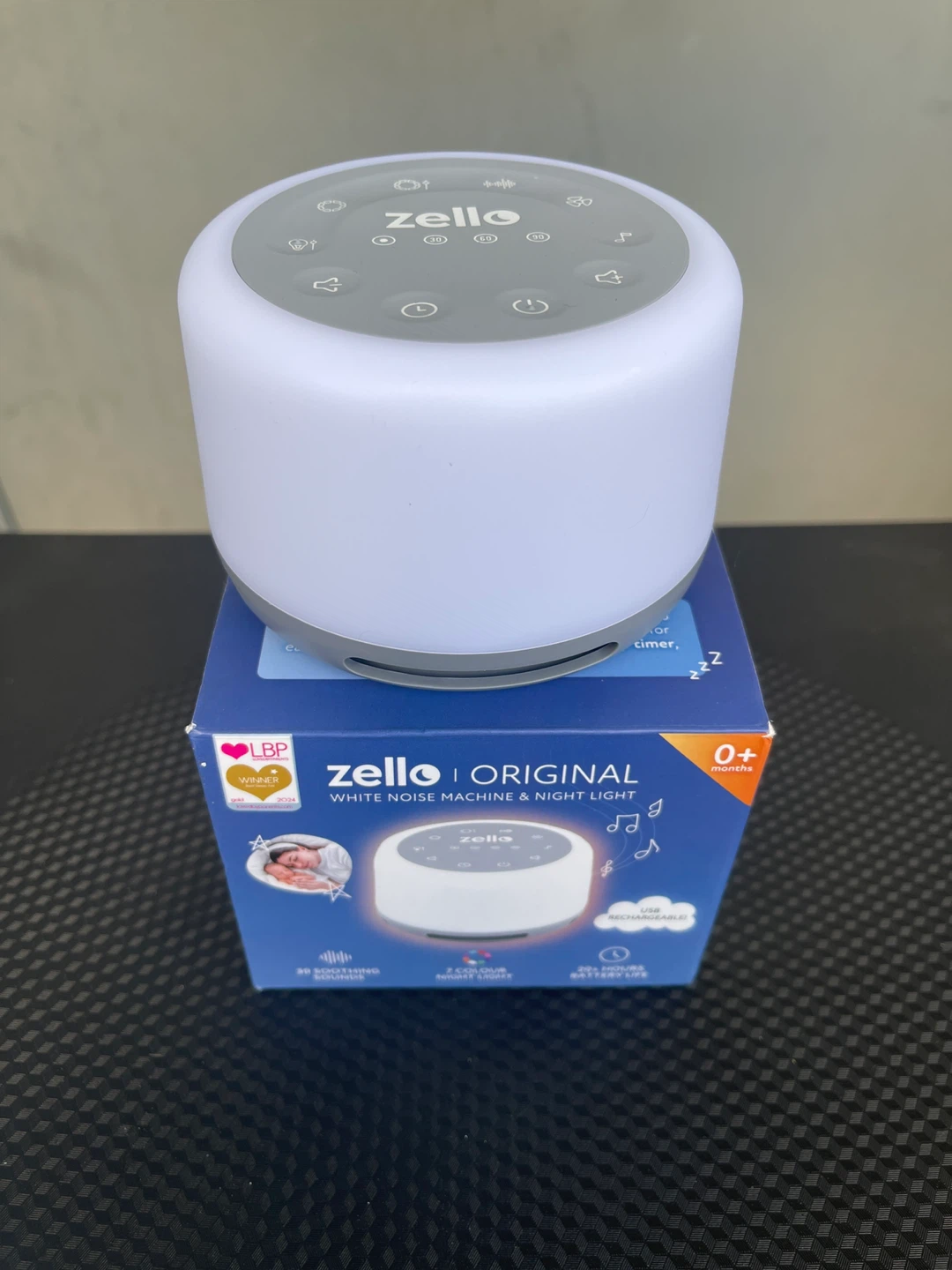 Baby soother white noise machine and night light ZELLO Brand