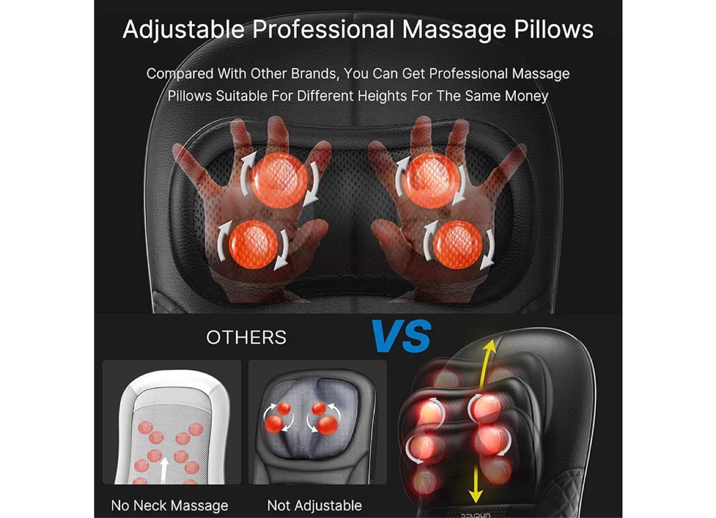 RENPHO Full-Back Shiatsu Massage Seat Cushion - photo 4