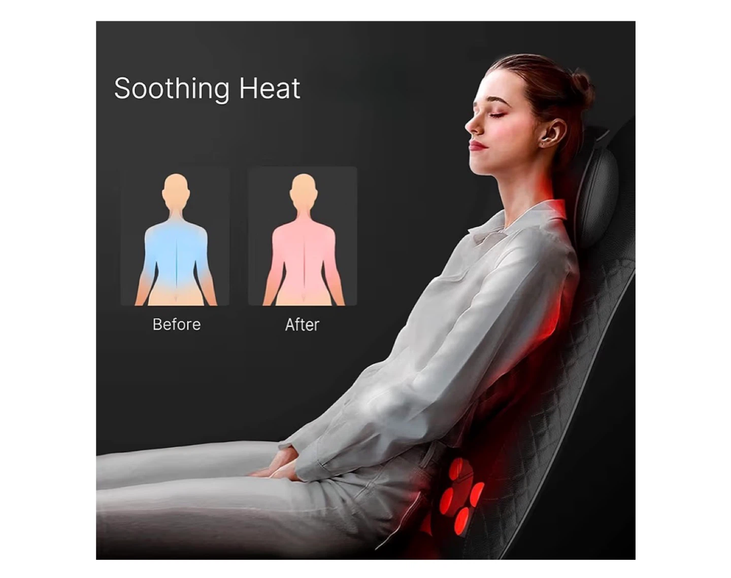 RENPHO Full-Back Shiatsu Massage Seat Cushion - photo 3