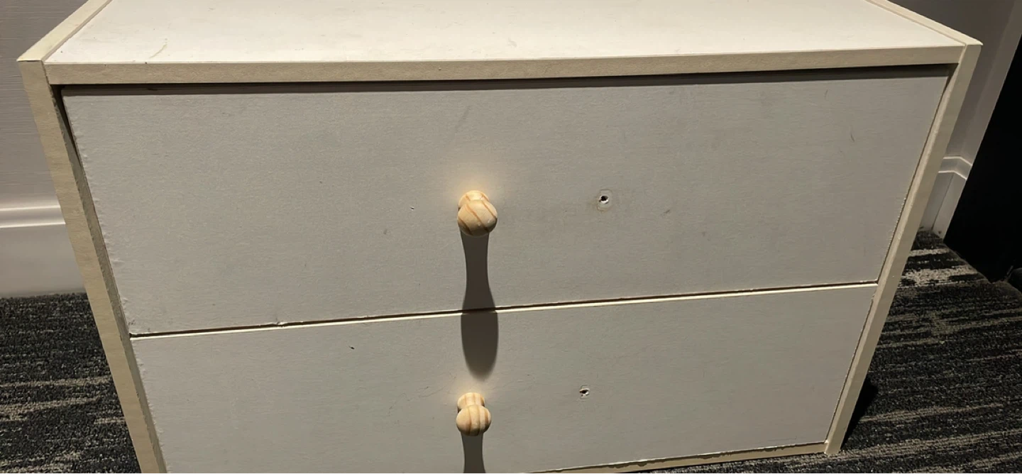 Floor light and White 2-Drawer Nightstand - photo 2