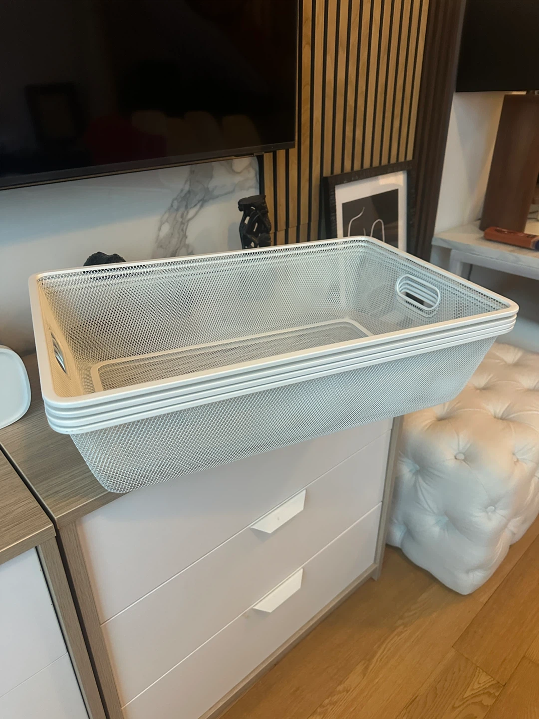 4 NEW IKEA ALGOT STEEL STORAGE BASKETS CLOSET ORGANIZERS