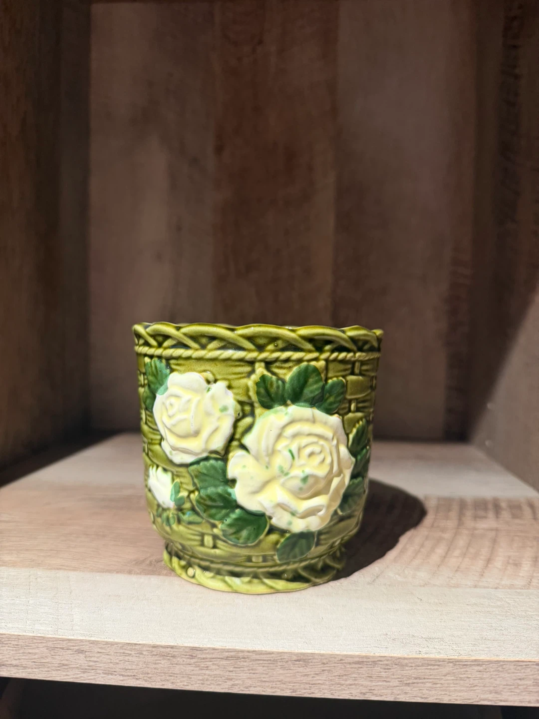 Vintage Ceramic Rose planter / Cup (Otagiri / Citakers Original)