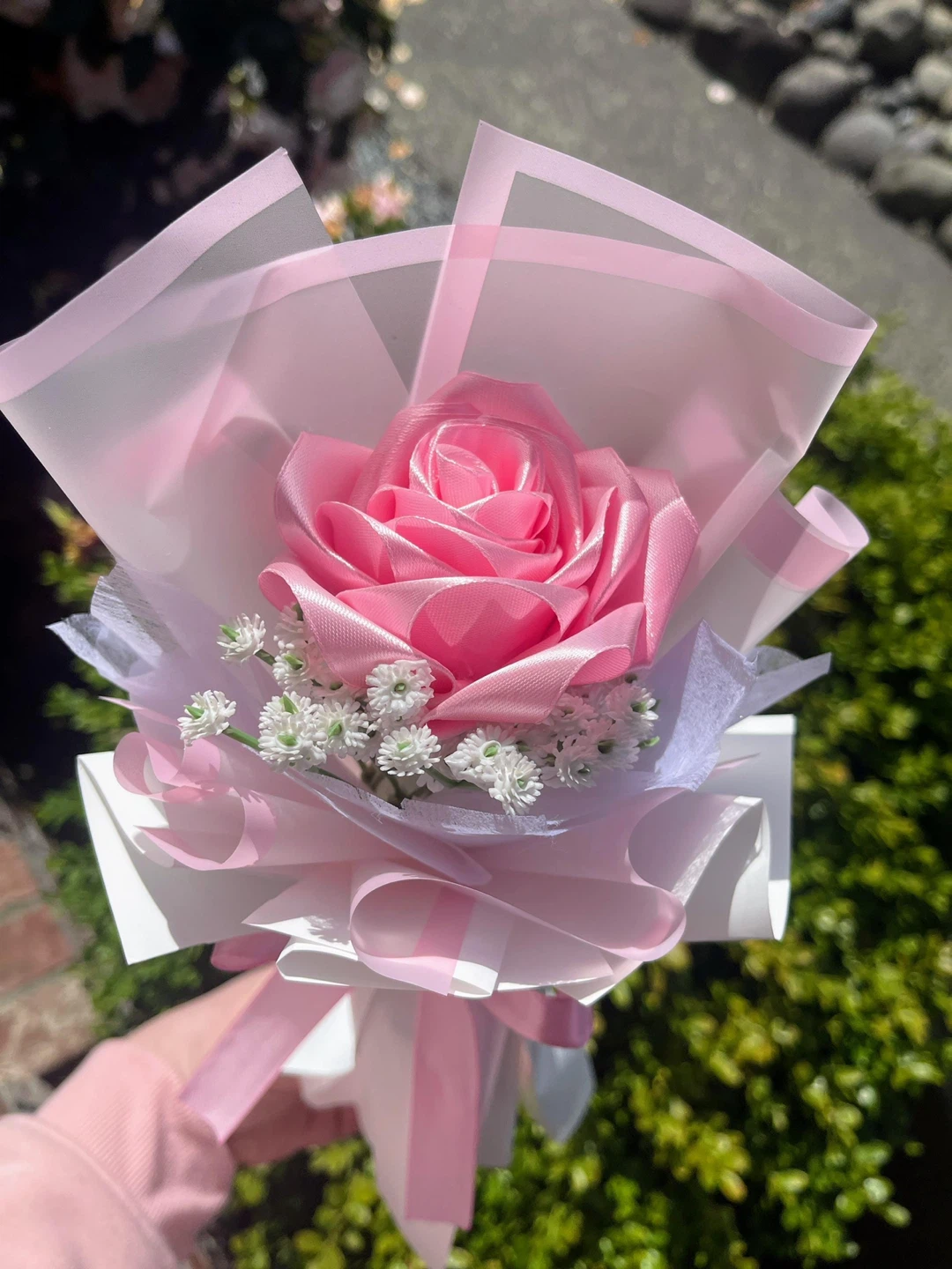Handmade Satin Rose Bouquet - photo 2