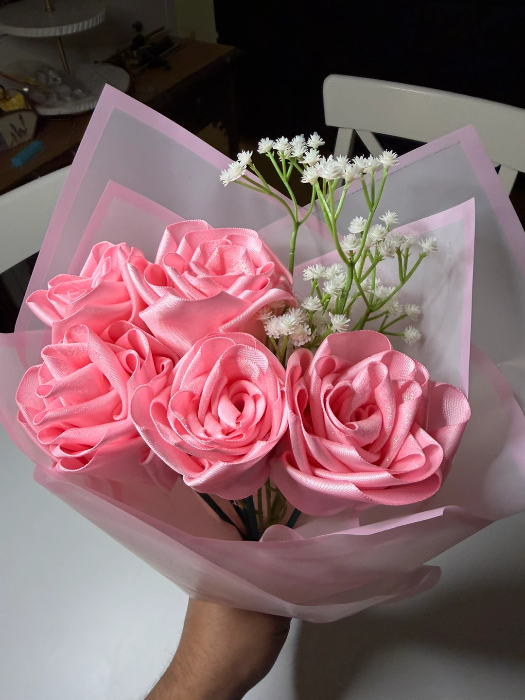 Handmade Satin Rose Bouquet - photo 5