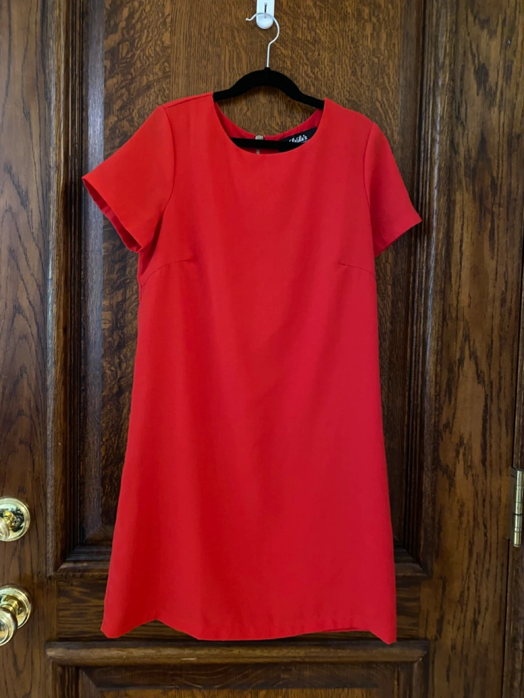 LuLu's Red Short Sleeve Shift Dress XS
