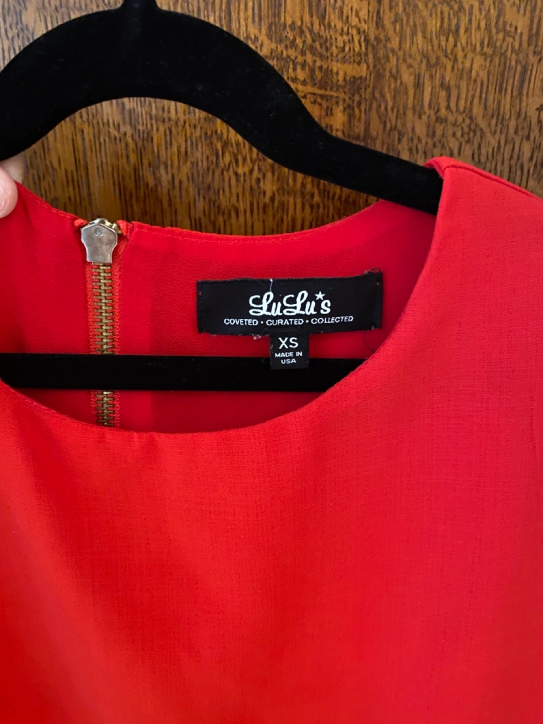 LuLu's Red Short Sleeve Shift Dress XS - photo 3