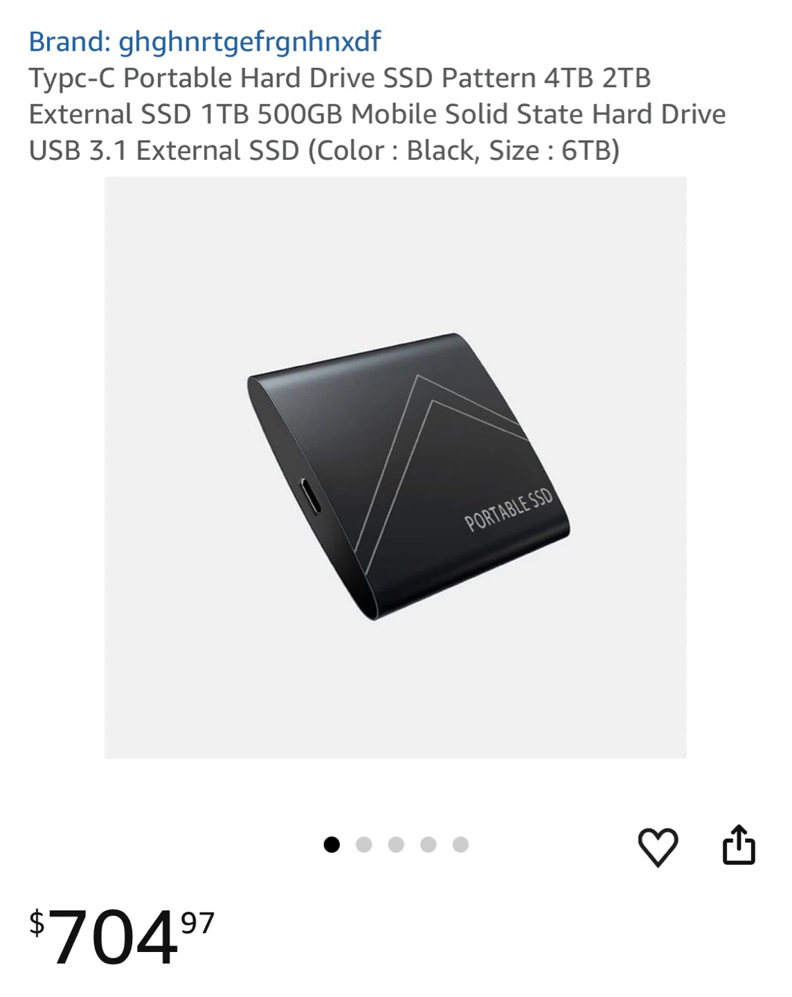 Portable SSD M.2 4TB Type-C