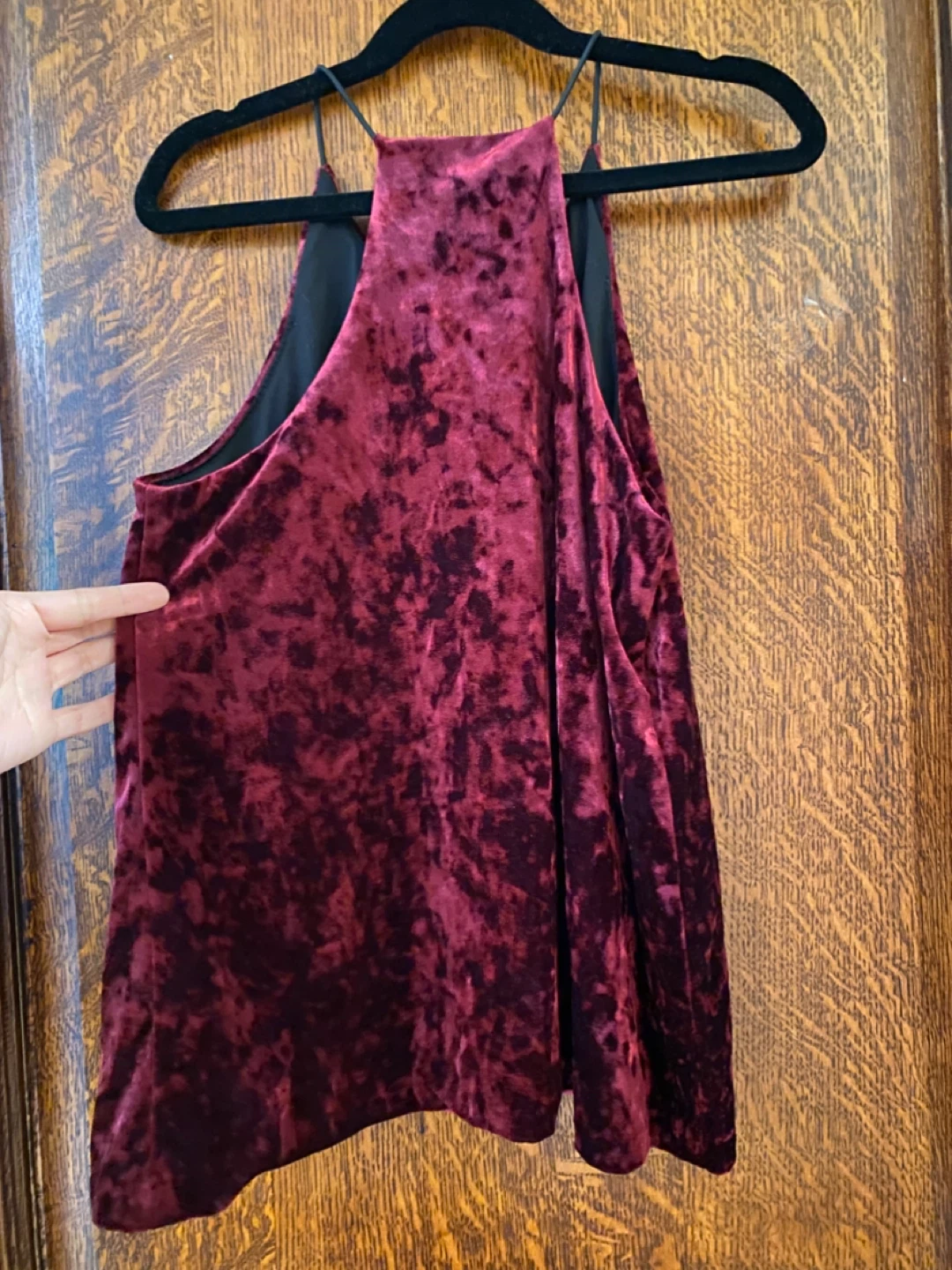 Necessary Objects Velvet Halter Top - Small - photo 2