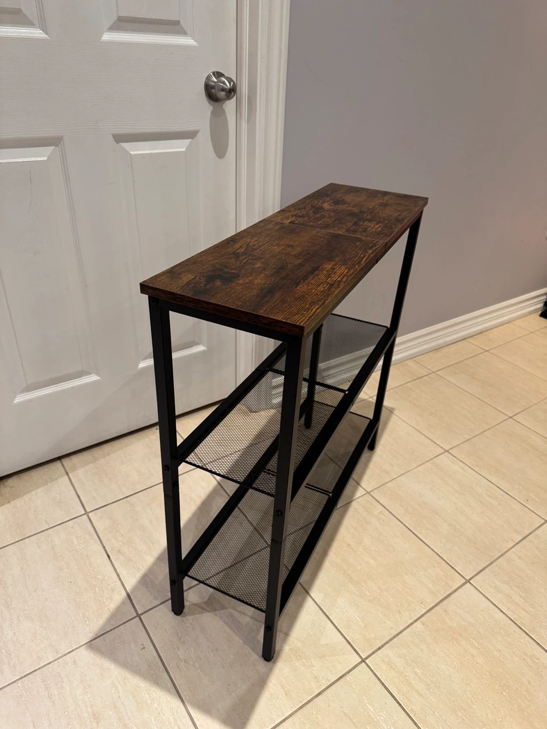 Narrow Console Table with Shelves - photo 2