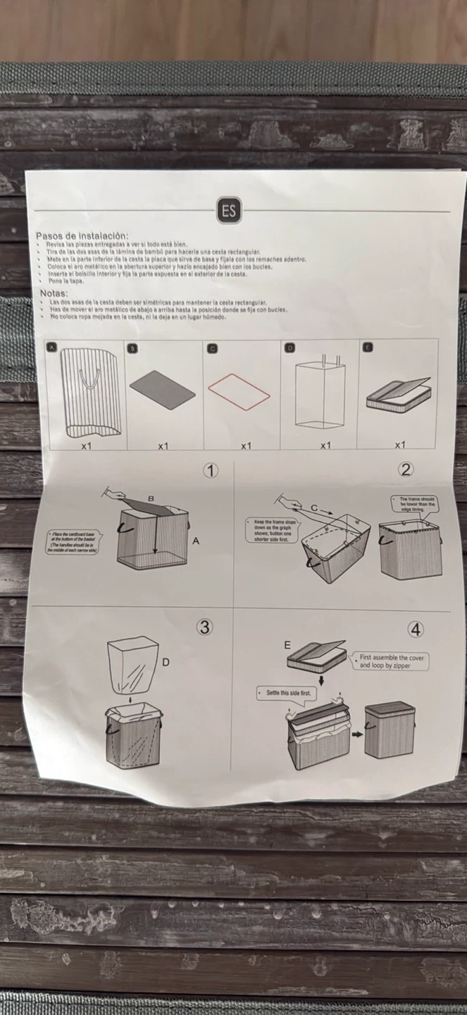 Bamboo Laundry Hamper with Lid - photo 3