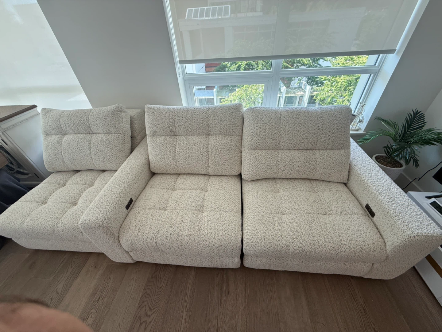 Brand New Tagged SCOTT LIVING White Textured Sofa - photo 2