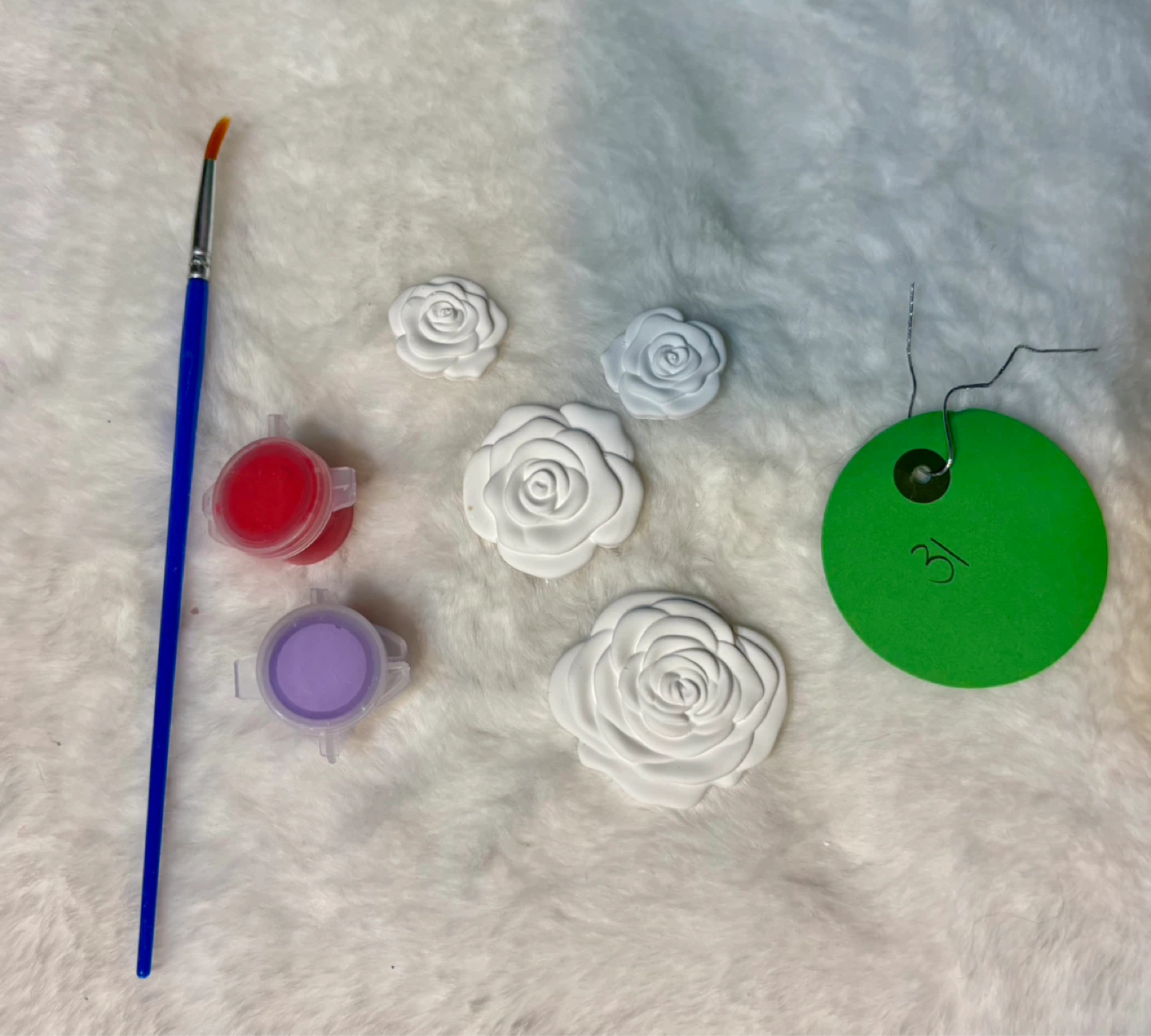Rose Craft Kit with Paint & Brush