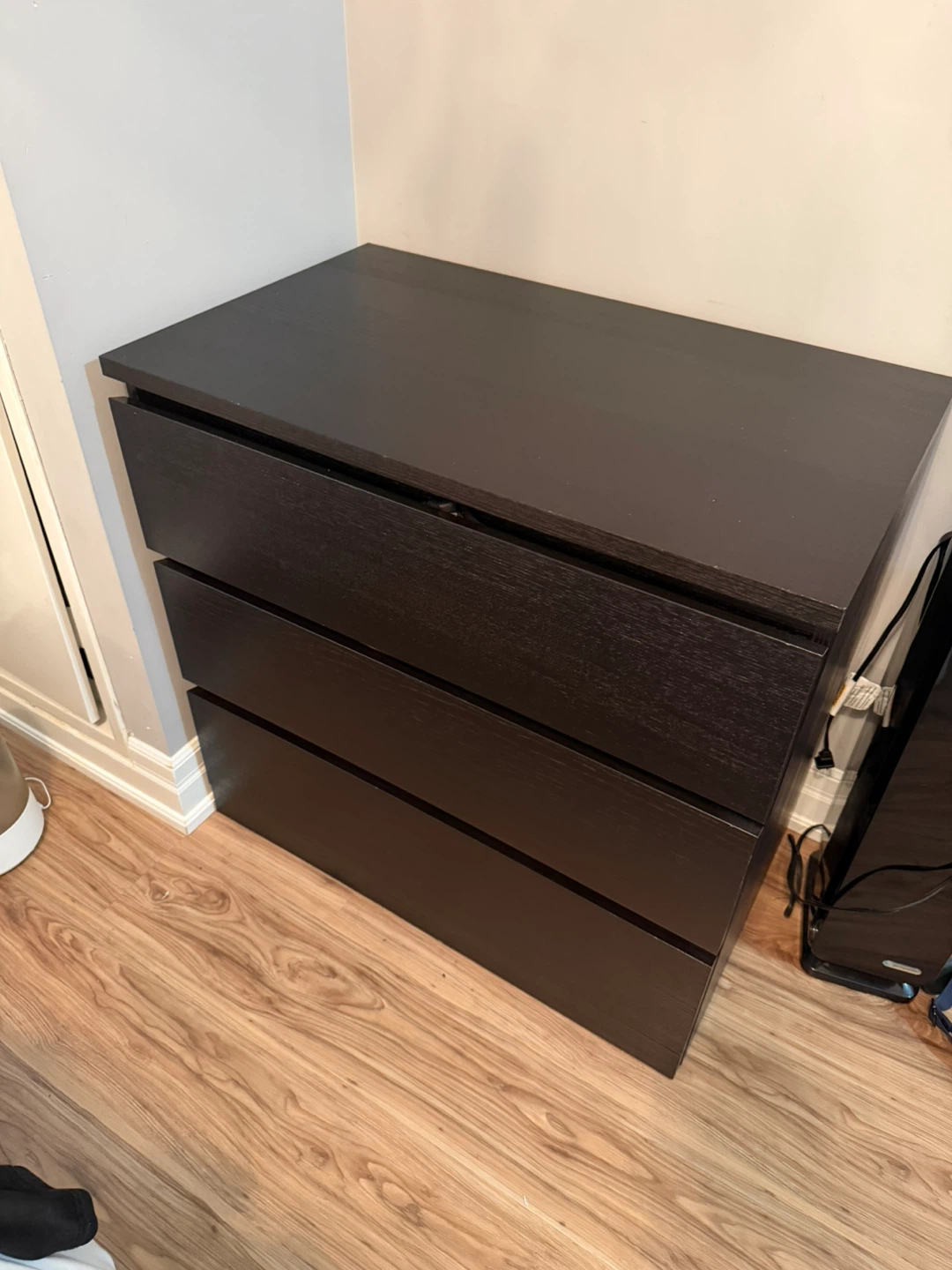Dark Brown 3- Drawer Dresser