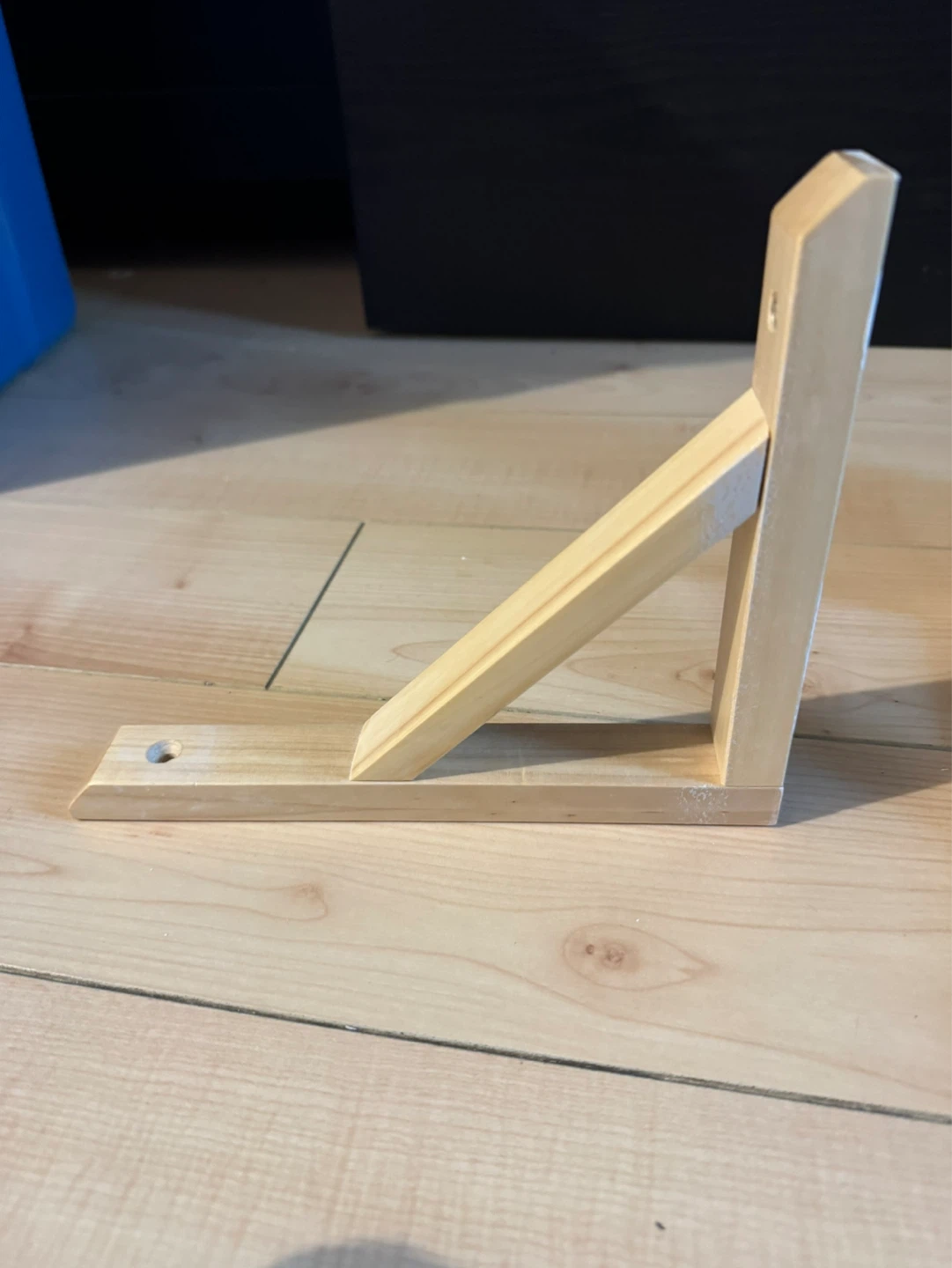 Set of 4 Wooden Shelf Brackets with 2 White Shelves - photo 5