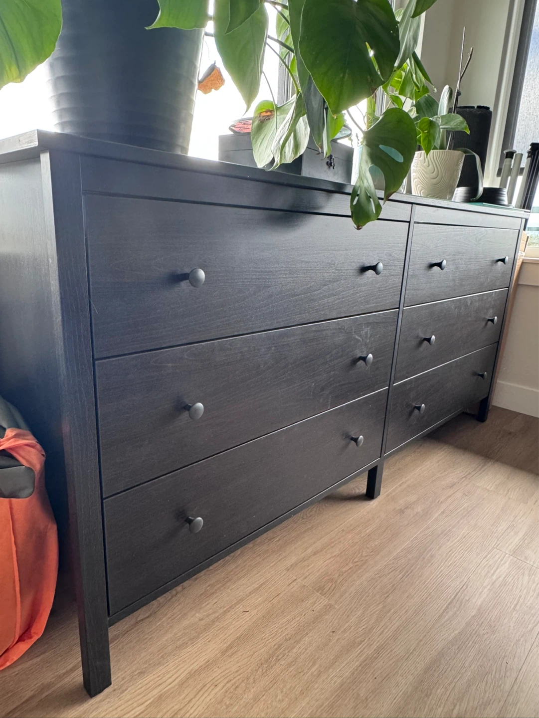 IKEA Dark Wood Dresser with 6 Drawers
