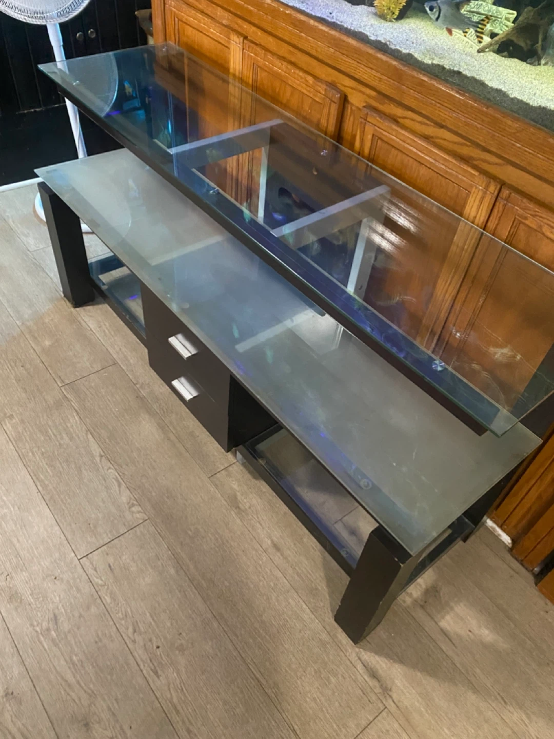 Dark Wood tv stand - photo 2