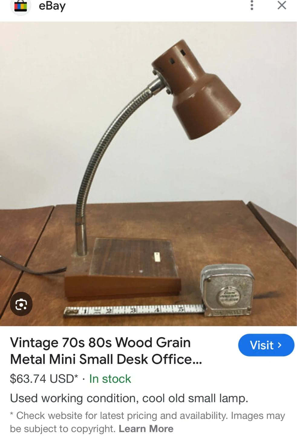 Vintage 70-80 mini desk lamp - photo 2