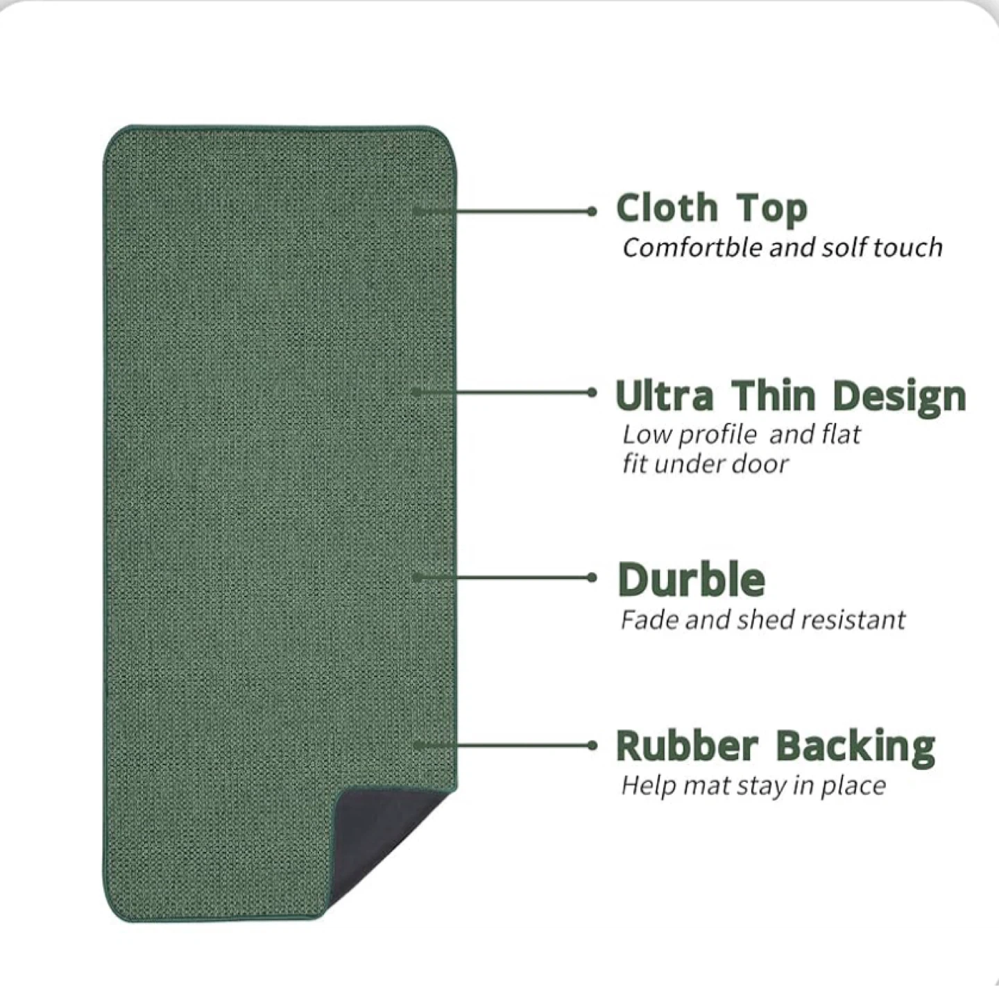BOSAP Bath Mat 3x6 Large Bath Mats Ultra Thin - photo 2
