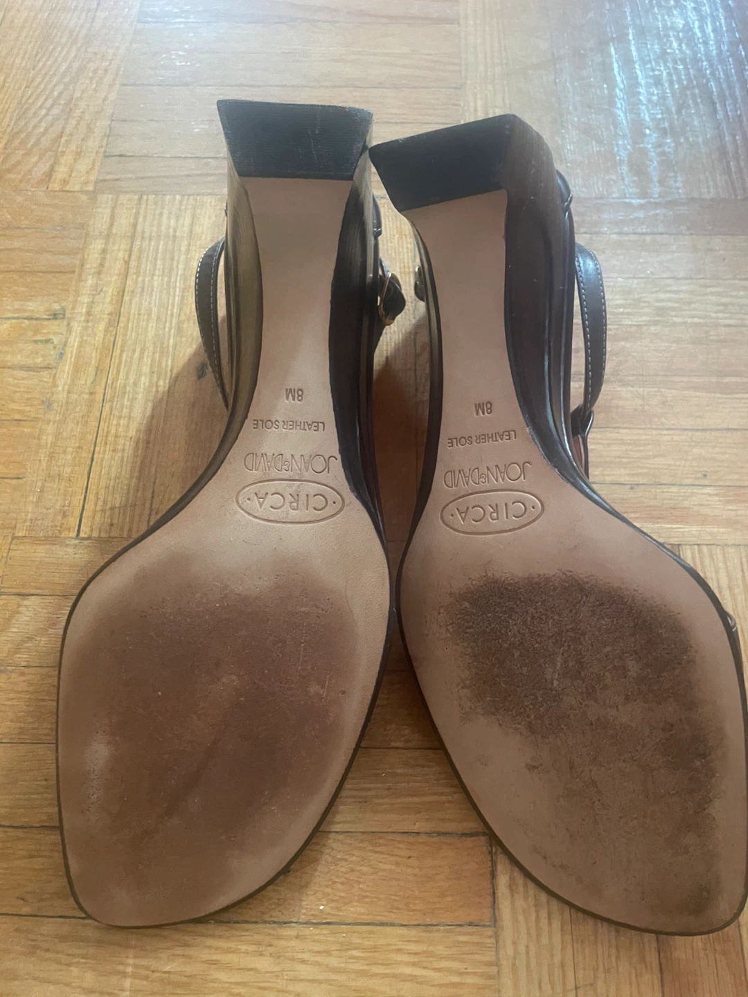 Circa Joan & David Brown Ankle Strap Heels 8M - photo 4