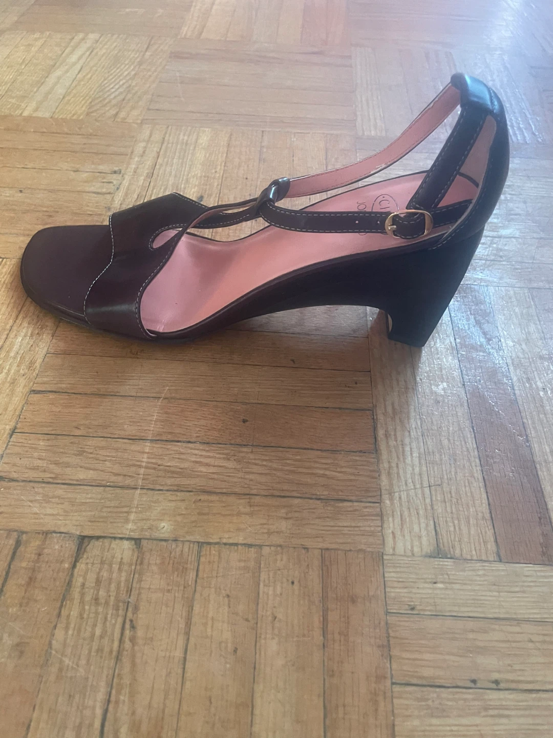Circa Joan & David Brown Ankle Strap Heels 8M - photo 2